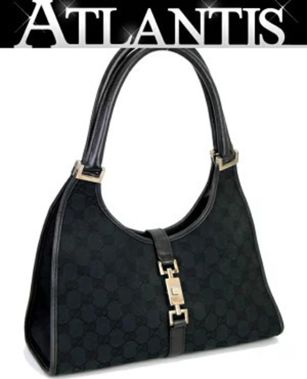 Gucci Jackie GG Handbag Canvas x Leather Black